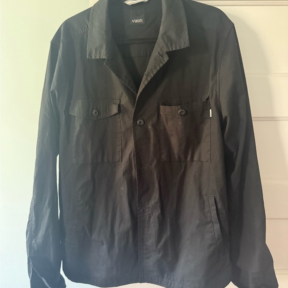 Vuori Black Lightweight Shirt Jacket